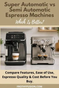 Super Automatic vs Semi Automatic Espresso Machines 3 Super automatic vs semi automatic espresso machines side by side comparing features for home espresso brewing.