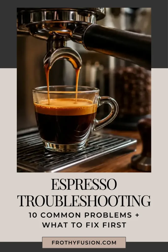 Espresso Troubleshooting: How to Fix Common Espresso Problems 4 If your espresso isn’t behaving the way you expect, this quick espresso troubleshooting guide can help you identify where to start