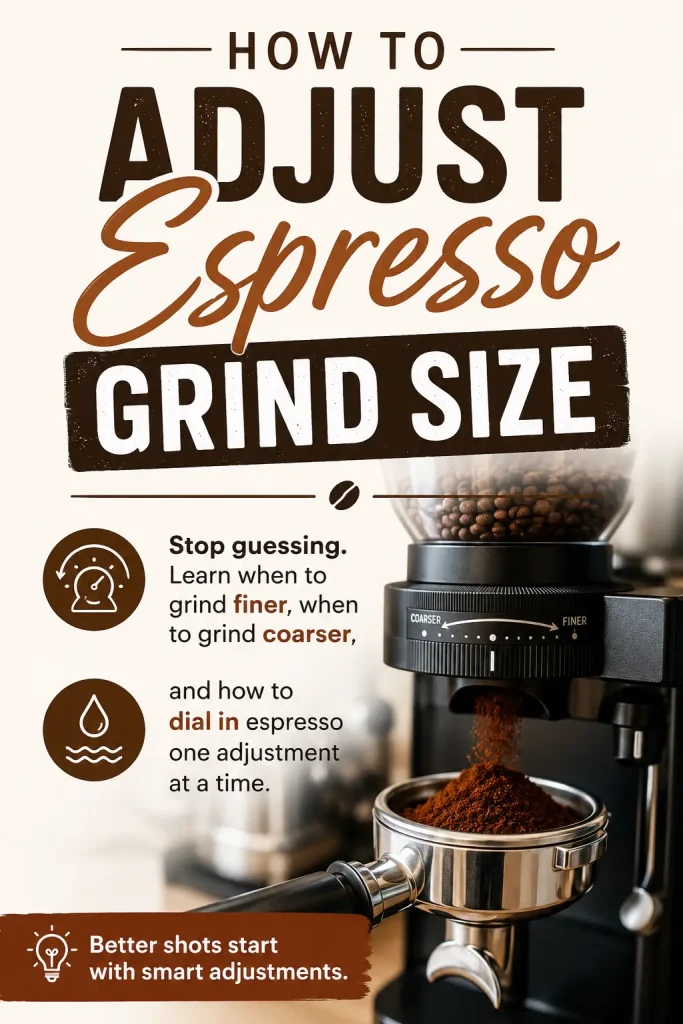 How to Adjust Espresso Grind Size: A Practical Dial-In Guide 3 How to adjust espresso grind size when a shot runs too fast or too slow