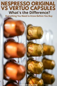Nespresso Original vs Vertuo Capsules Explained (2026 Guide) 1 Nespresso Original vs Vertuo capsules side by side comparing their size, brewing technology, compatibility, and coffee styles.